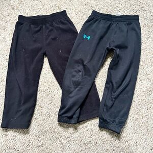 The Children's Place and Under Armor Black Kids Sweatpants Joggers - 3t and 4t